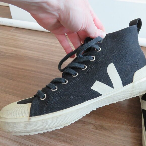 VEJA Nova HT Canvas Nautico Pierre High Top Sneakers Shoes - Men's Size US 9 - Picture 13 of 15